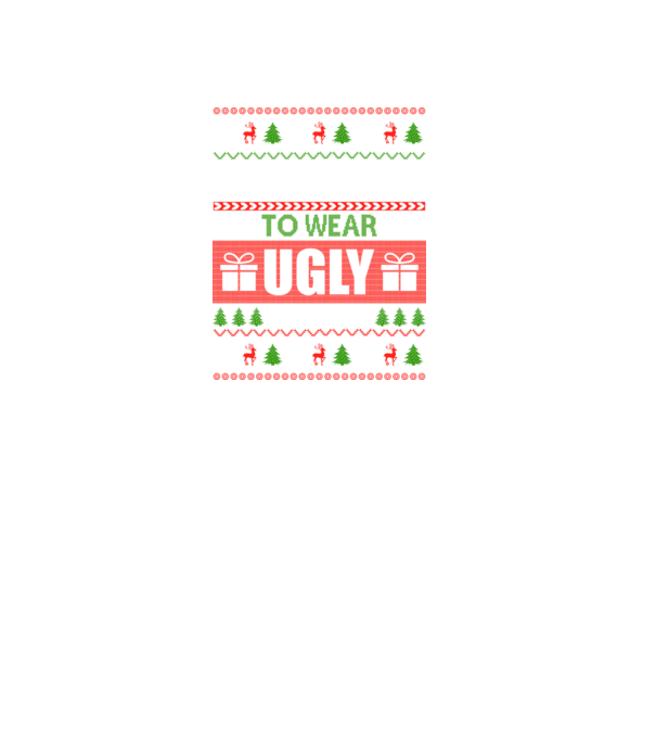 Too Cute for ugly sweater model negru pe tricou