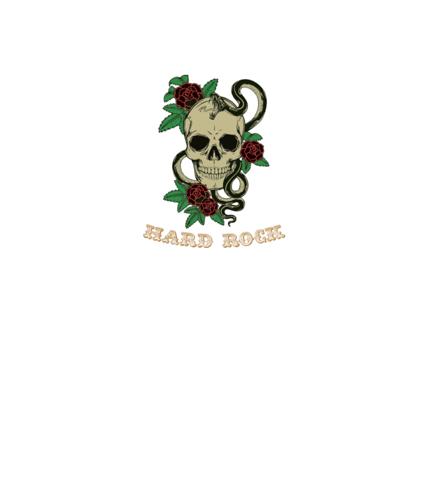 Hard Rock 1 model alb pe tricou