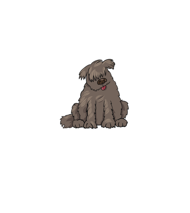 Dog silhouette model alb pe tricou