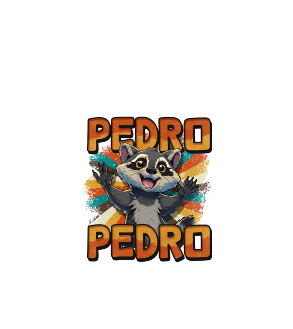 Retro Pedro model negru pe tricou