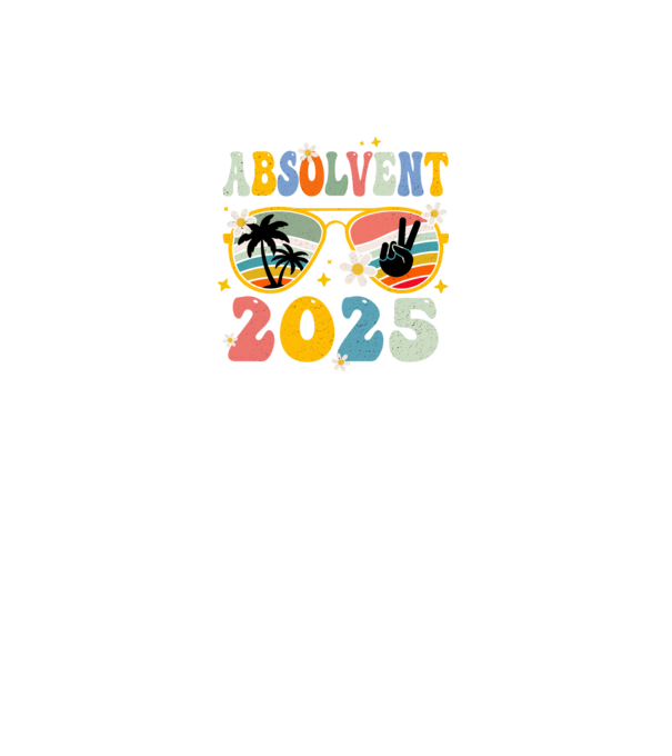 Absolvent 2025 model negru pe tricou