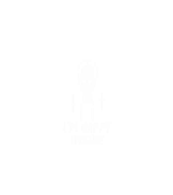WEDNESDAY Happy inside model negru pe tricou
