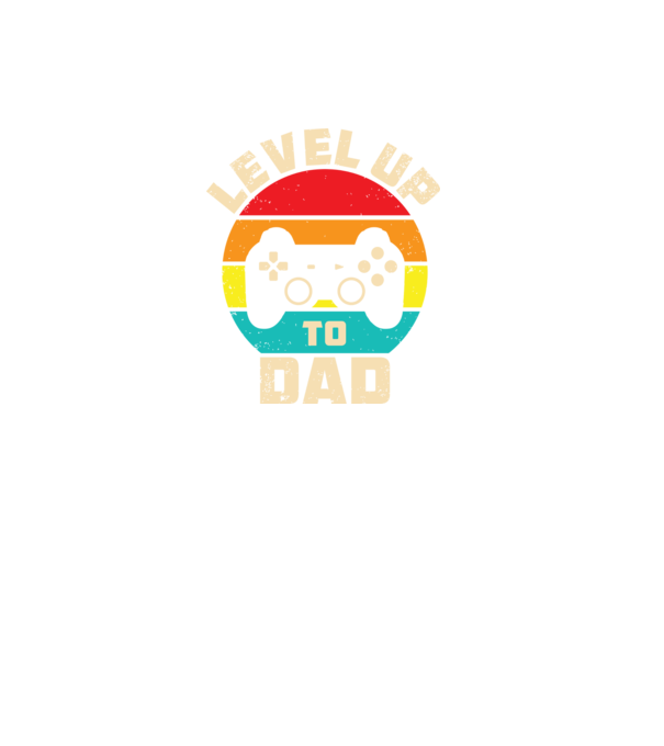 Level Up Dad model negru pe tricou