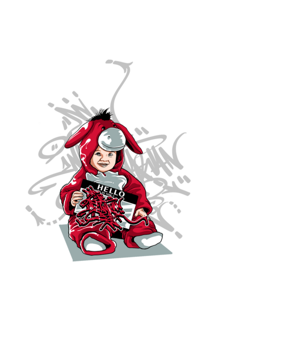 Graffiti model negru pe tricou