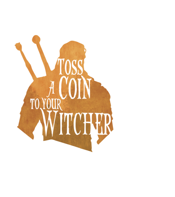 Toss a Coin to your Witcher model negru pe tricou