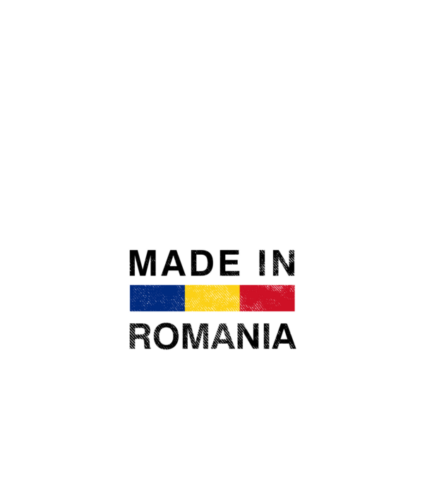 made in romania model negru pe tricou