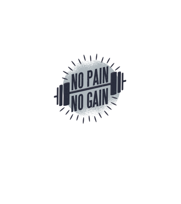 No pain no gain round model roșu pe tricou