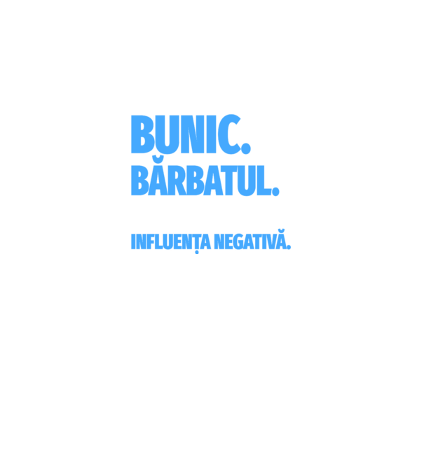 Bunic model negru pe tricou