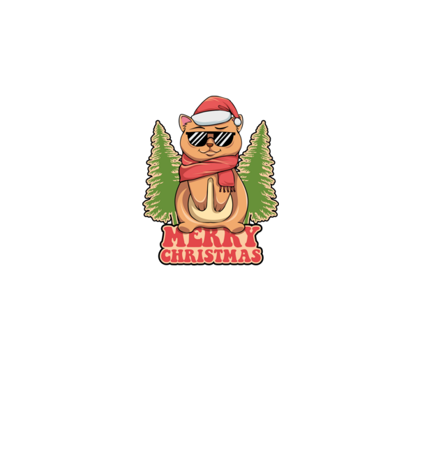 Merry christmas cat model negru pe tricou