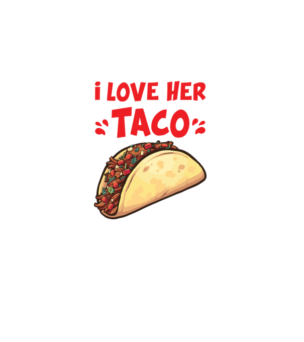 Couple TACO model alb pe tricou