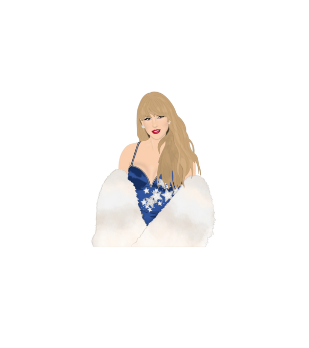 Taylor Swift blue model alb pe tricou