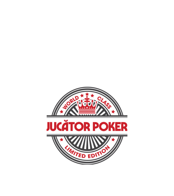 jucător poker model alb pe tricou