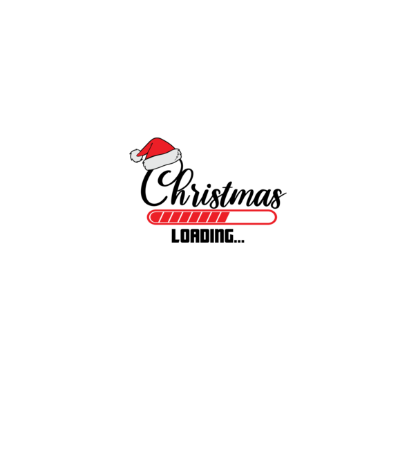 Christmas is loading model alb pe tricou