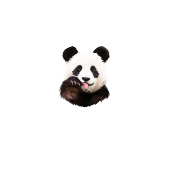 Panda face model gri pe tricou