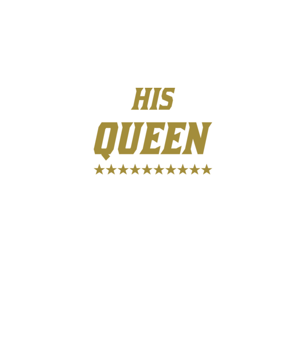 His Queen model negru pe tricou