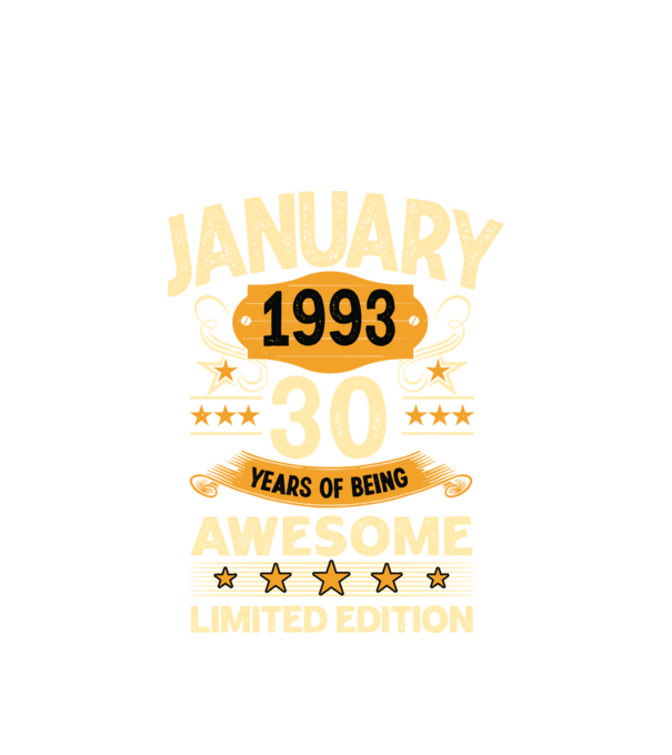 January 1993 30 years of being limited edition model alb pe tricou