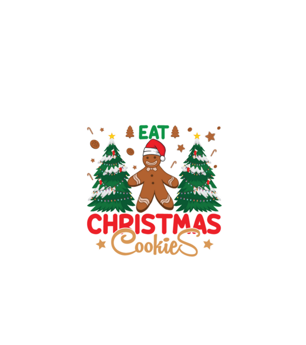Life is short - eat christmas cookies model negru pe tricou