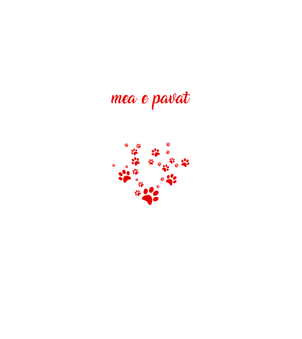 Drumul spre inima mea e pavat cu urme de labe model negru pe tricou