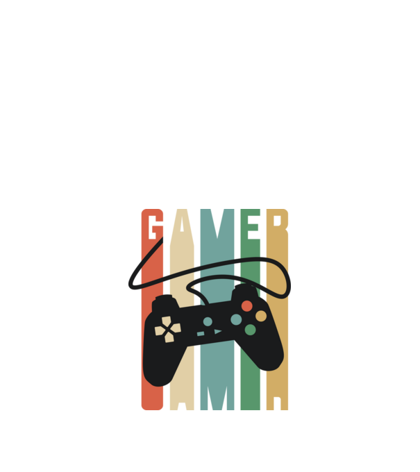 Gamer Controller model negru pe tricou
