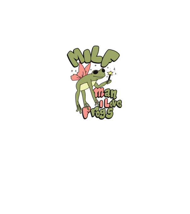 MILF man i love frogs model alb pe tricou