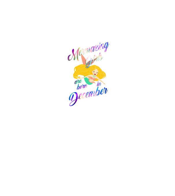 Mermazing girls are born december model negru pe tricou