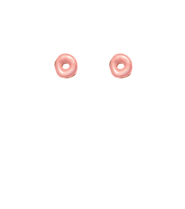 Donut titties model alb pe tricou