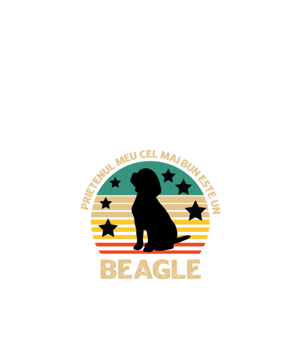 Prietenul meu cel mai bun este un beagle model negru pe tricou