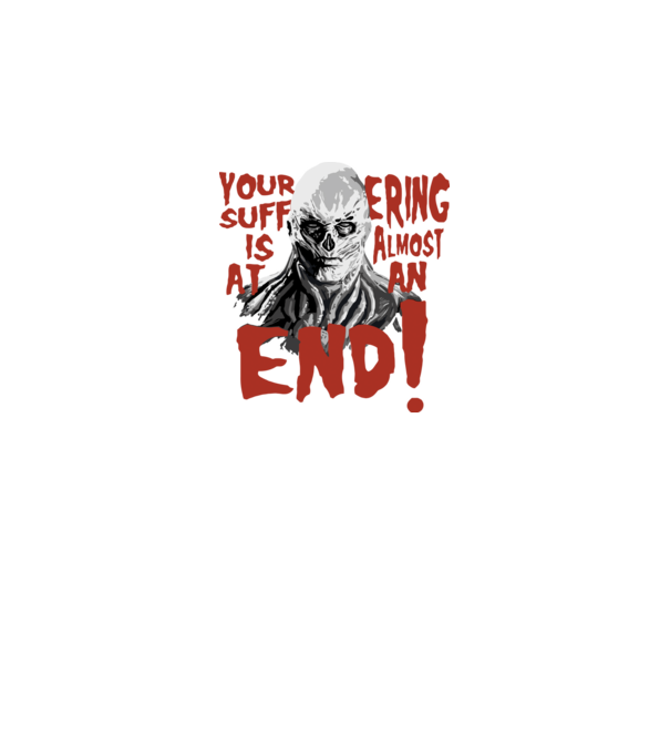 vecna your suffering is almost at an end model negru pe tricou