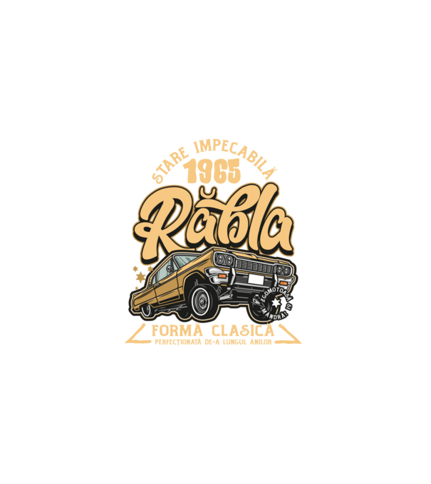 Rablă 1965 model negru pe tricou