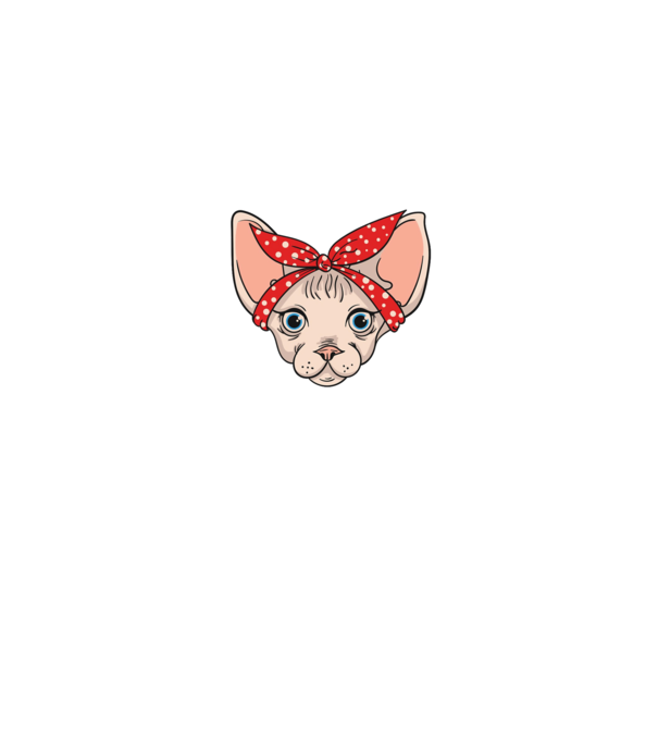 sphynx mom model negru pe tricou