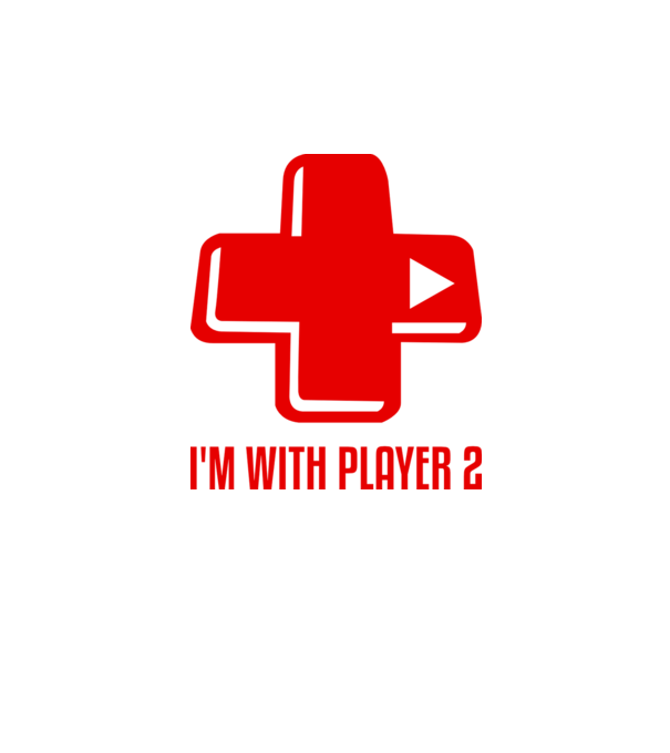 player 2 model alb pe tricou