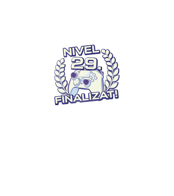 Nivel 29 finalizat! model negru pe tricou