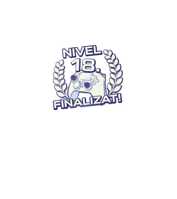 Nivel 18 finalizat! model negru pe tricou