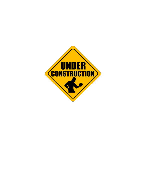 Under Construction model negru pe tricou