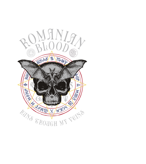 România Romanian Blood model negru pe tricou