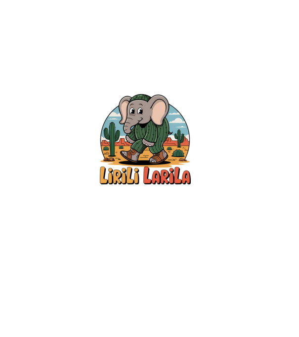 Lirili Larila model negru pe tricou