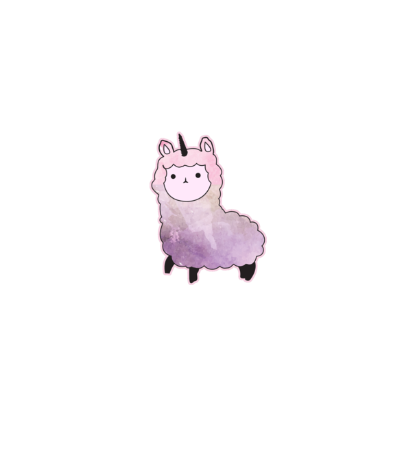 Llamacorn cutie model negru pe tricou