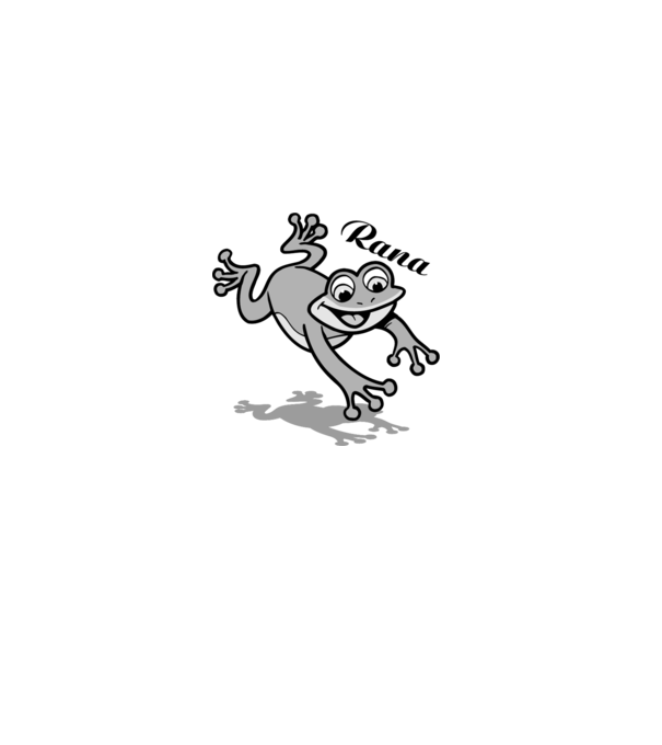 Frog model alb pe tricou