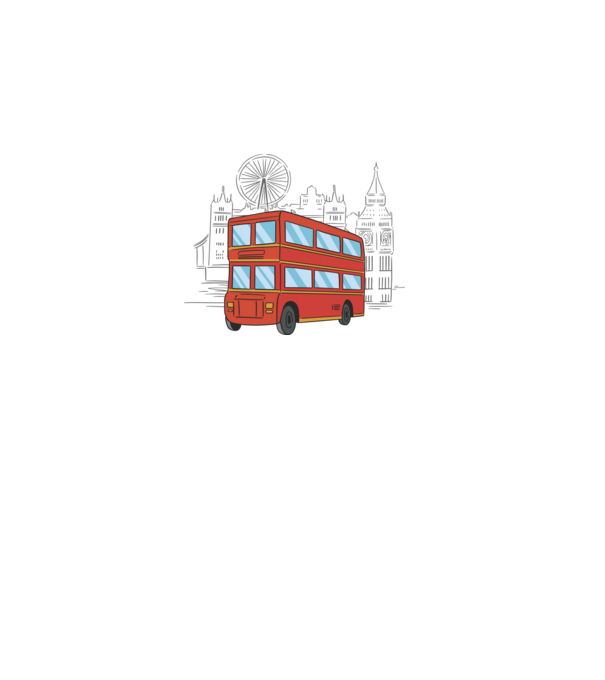 Autobuze model alb pe tricou