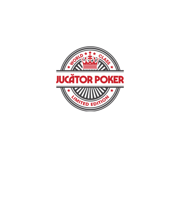 jucător poker model alb pe tricou