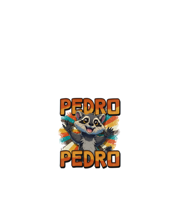 Retro Pedro model alb pe tricou