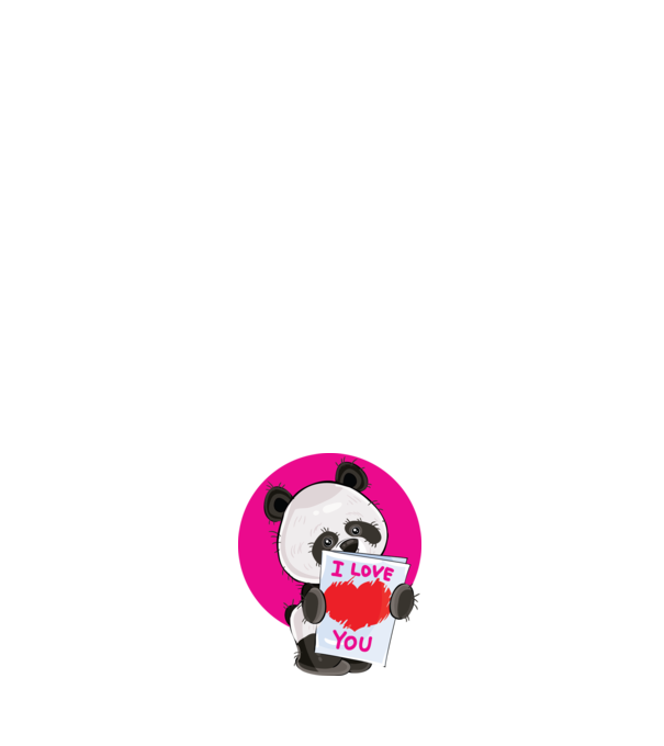 dragoste panda model negru pe tricou
