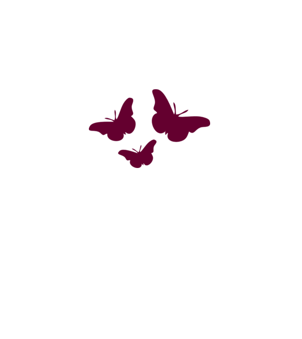 Butterflies model alb pe tricou