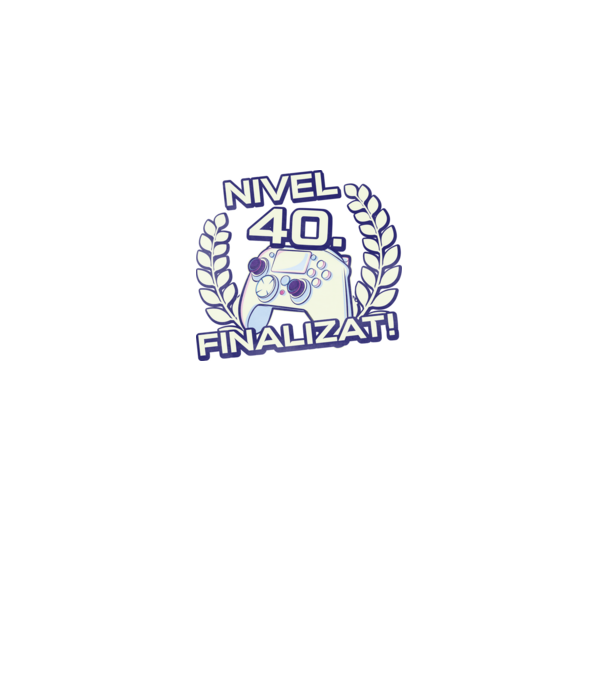 Nivel 40 finalizat! model negru pe tricou