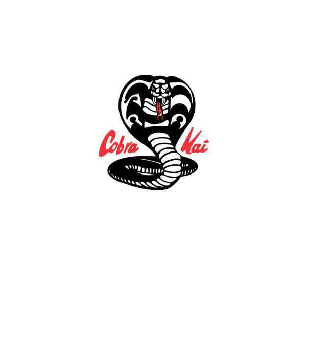 cobra kai classic logo model alb pe tricou