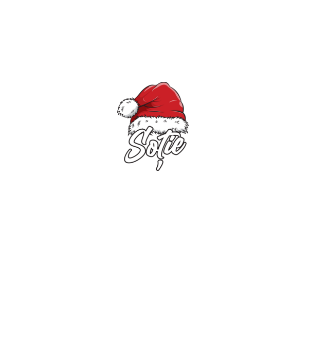 soție Santa Hat model gri pe tricou