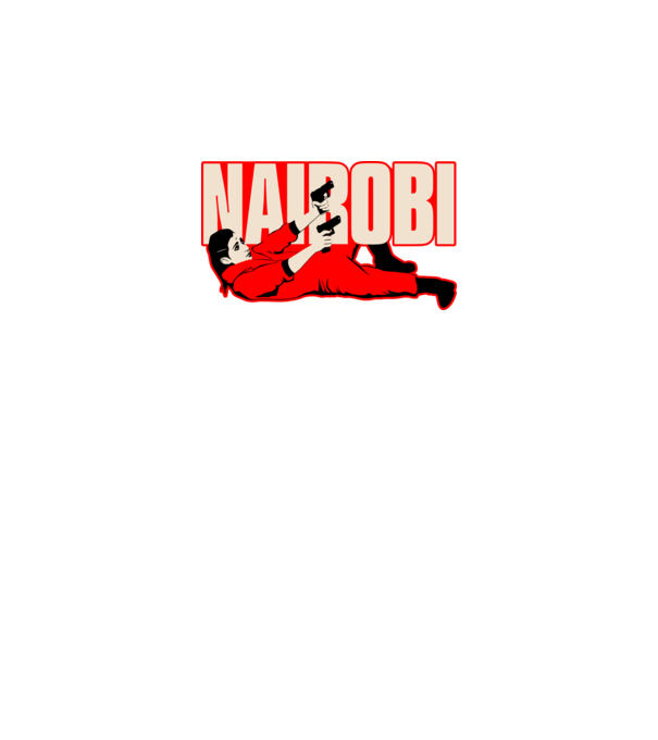 nairobi la casa de papel model gri închis pe tricou
