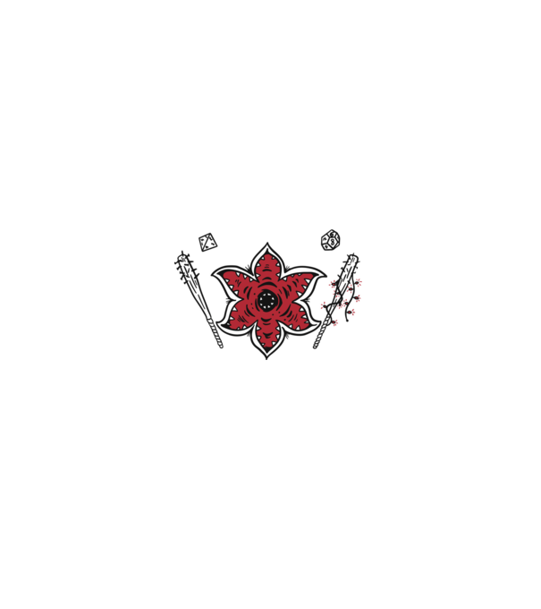 stranger things demogorgon head model negru pe tricou