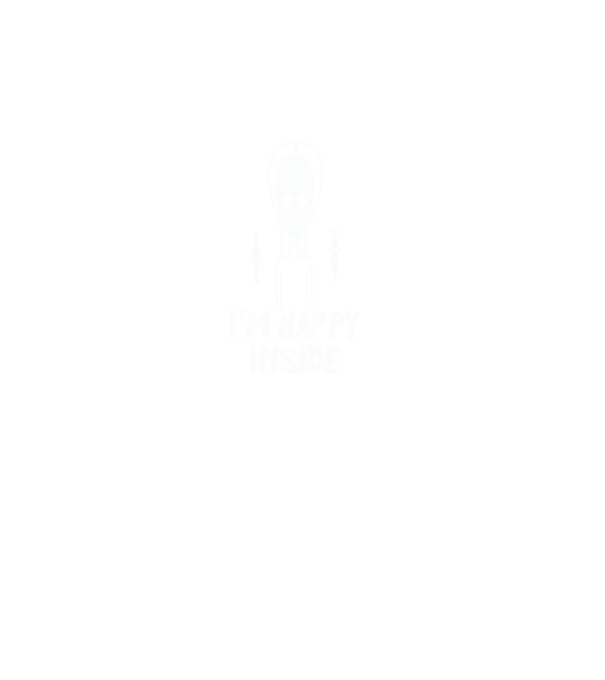 WEDNESDAY Happy inside model negru pe tricou
