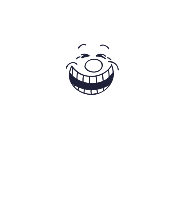 Funny Face Smiley model alb pe tricou